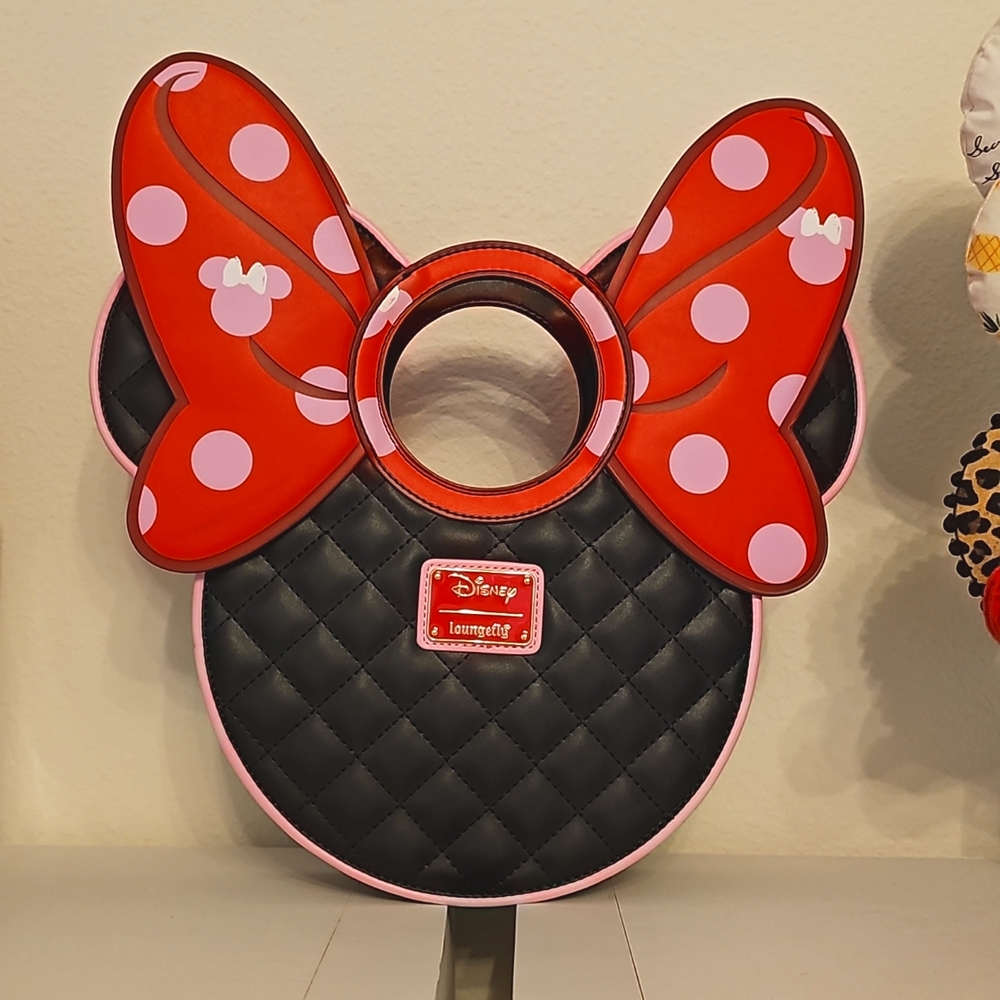 Loungefly Disney Minnie Mouse Bow Crossbody Bag - Picture 7 of 9